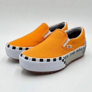 Vans Orange Slip-On Shoes